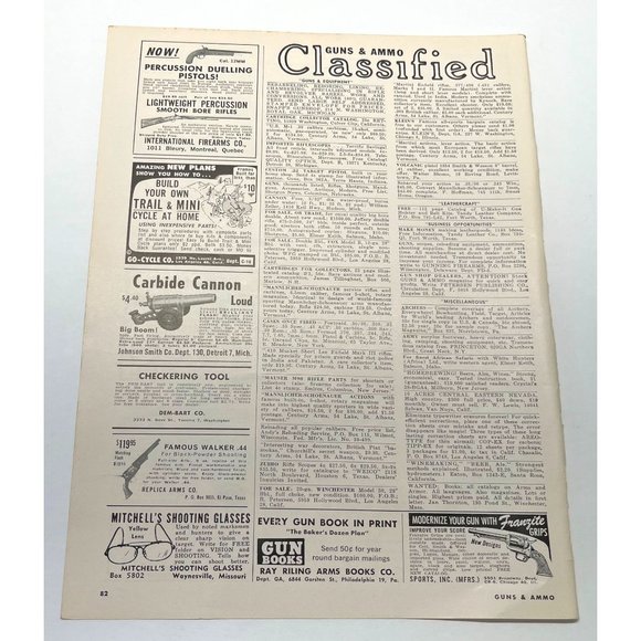 1962 Gun Cannon Magazine Ads Fitz Chambering Reamers Intl Firearms Carbide - Picture 4 of 5